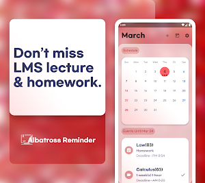 Albatross Reminder - Don't miss LMS lecture & h.w. Screenshot 0