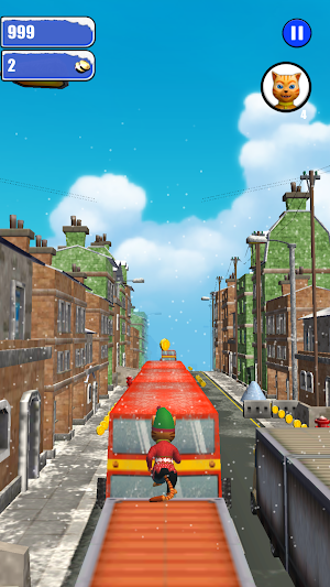Leo Cat Ice Run - Frozen City Screenshot 2