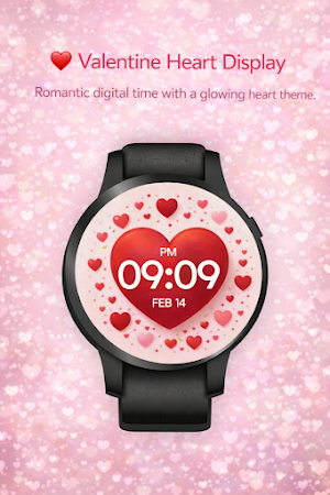 Valentine Heart Digital WearOS Screenshot 0