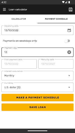 Loan calculator Screenshot 1