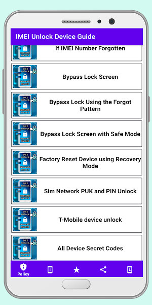 IMEI Unlock Device Guide Screenshot 3