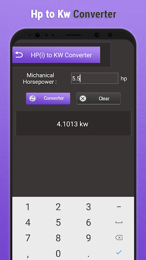 Kw to HP : Hp to Kw Converter Screenshot 3