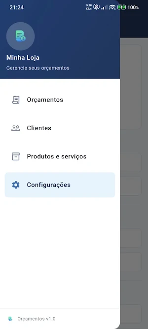 Orçamento App Screenshot 0