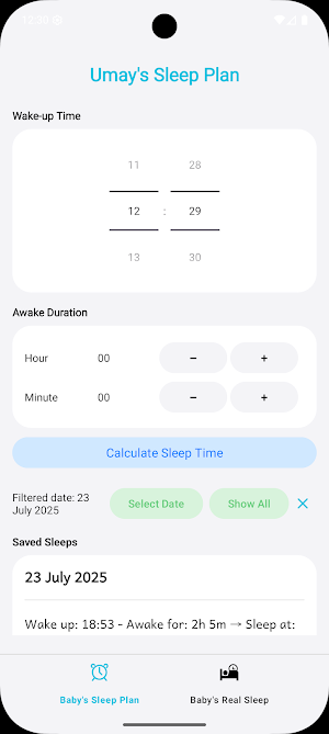Baby Sleep Planner Screenshot 1