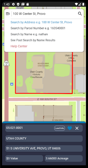 Utah County Parcel Map Screenshot 1
