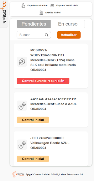 Spiga+ Control Calidad Screenshot 2