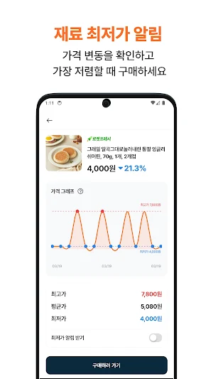 냉장고 털기 : AI 재료관리, 레시피, 냉장고 파먹기 Screenshot 3