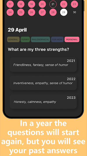 Qjournal: Q&A years diary Screenshot 3