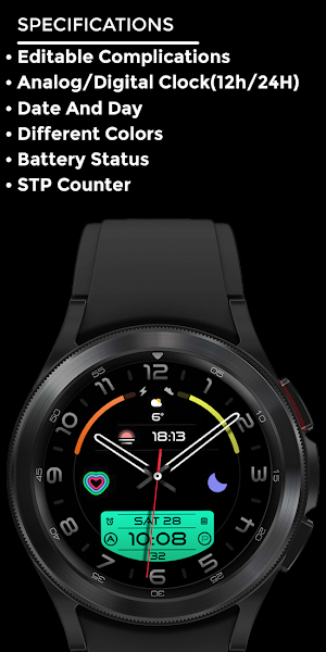 Night ver 10 - watch face Screenshot 3