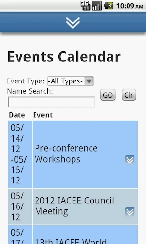 IACEE Website Mobile App Screenshot 2