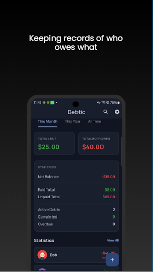 Debtic – IOU & Debt Tracker Screenshot 3