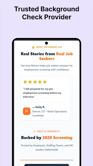 BeSure Employment Screening Screenshot 3