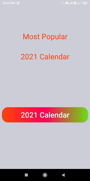 2021 Calendar Screenshot 1
