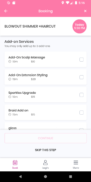 Sparkles Beauty Bar Screenshot 2