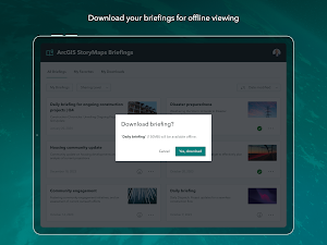ArcGIS StoryMaps Briefings Screenshot 1