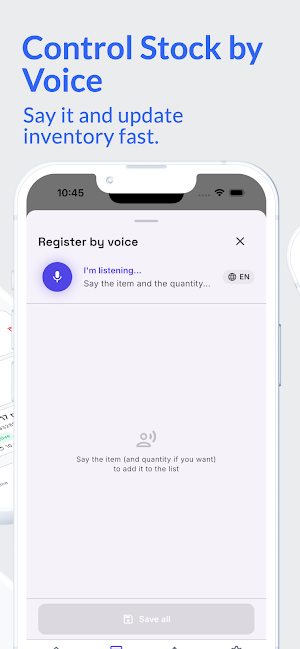 SayStock: Voice Inventory Screenshot 1