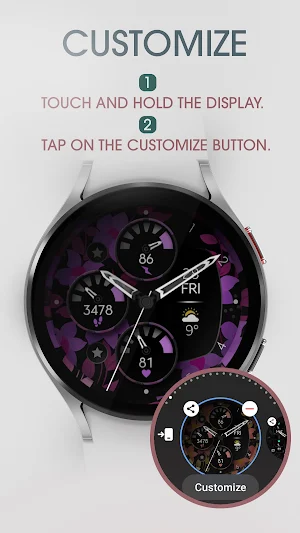 Flowers Analog Watch Face Screenshot 3
