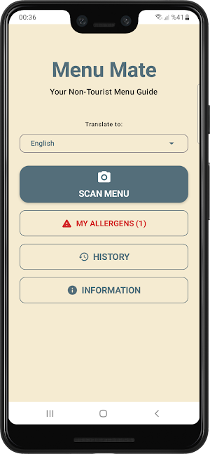 Menu Mate Screenshot 1