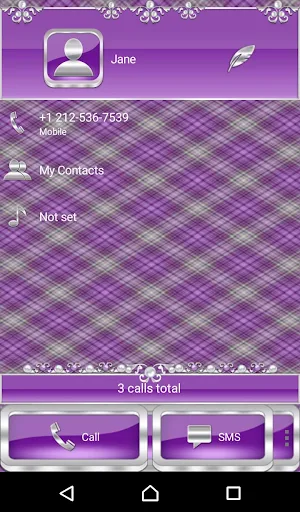 White Orchids Dialer theme Screenshot 1