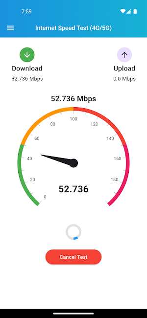 Internet Speed Test (4G/5G) Screenshot 2