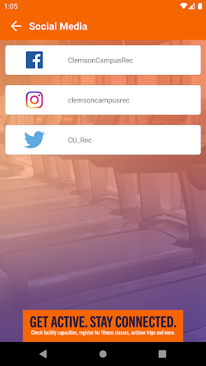 Clemson Campus Recreation Screenshot 2