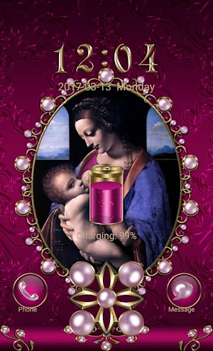 Virgin Mary Purple Go Locker theme Screenshot 1