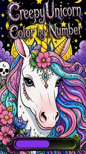 Creepy Unicorn Color by Number Screenshot 0