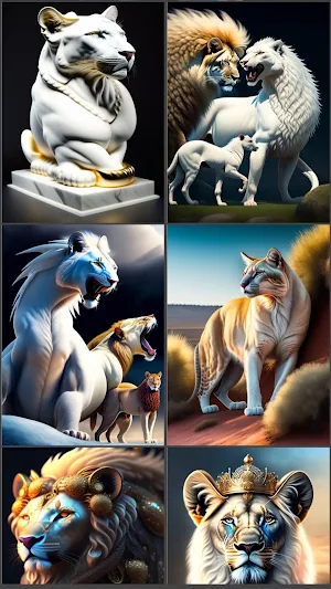 White Lion 4K Wallpapers Screenshot 0