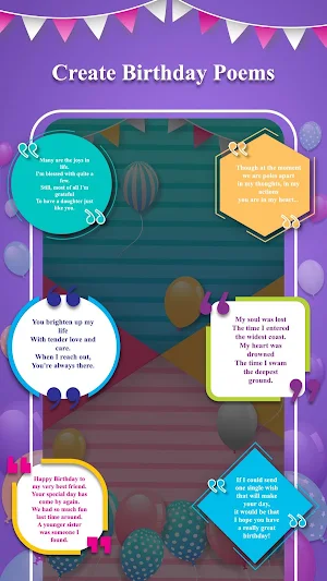 Happy Birthday Wishes & Greeting Cards Maker Screenshot 1