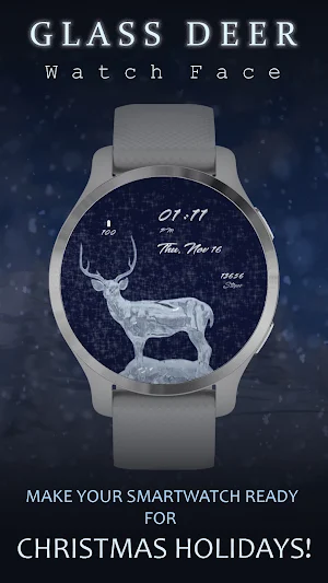 Christmas Deer Watch Face Screenshot 2
