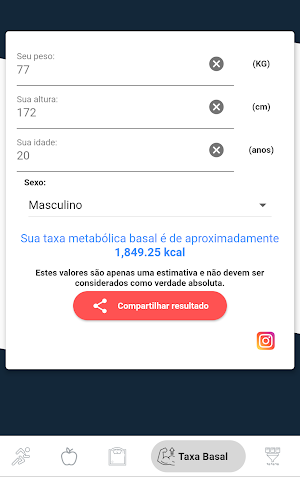 Calculadora de Calorias Screenshot 3