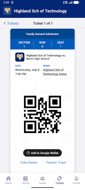 Highland Technology Athletics Screenshot 2