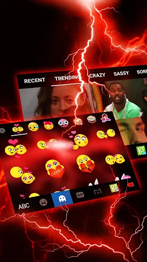 Red Lightning Keyboard Theme Screenshot 3
