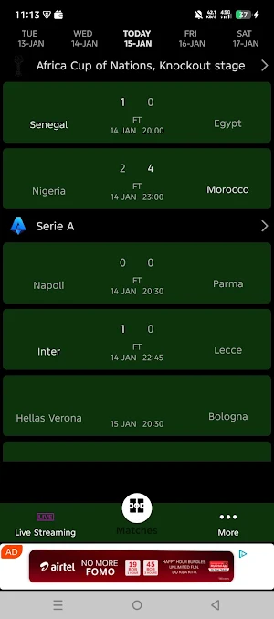Football Live TV Streaming HD Screenshot 1