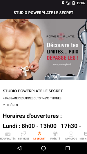 LE SECRET Studio Powerplate Screenshot 2