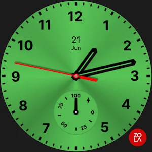 Metallic Green Watch Face Screenshot 3