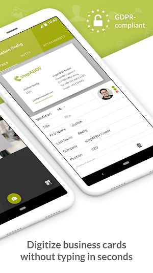 snapADDY CardScanner Screenshot 1