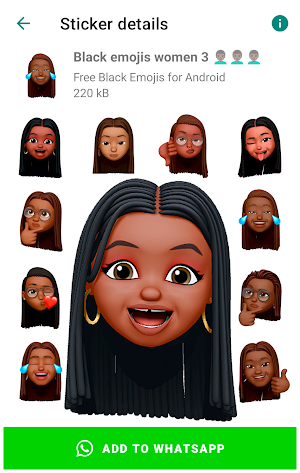 Memoji Black People Stickers Screenshot 1