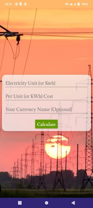 Electricity Bill Calculate Screenshot 3