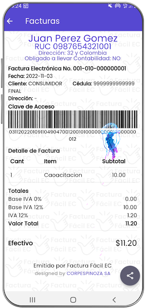 Factura Fácil EC Screenshot 2