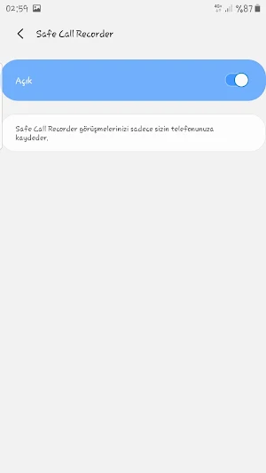 Arama Çağrı Kaydedici (Android 10 Q) Screenshot 1