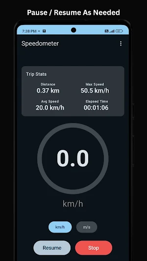 GPS Speedometer Screenshot 1