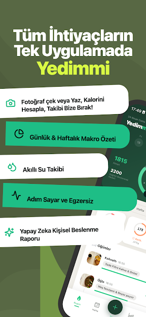 Yedimmi - Food Calorie Tracker Screenshot 0