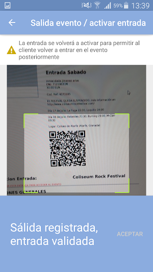 Gestión Entradas QR Screenshot 3