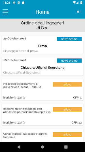 Ordine Ingegneri Bari Screenshot 1