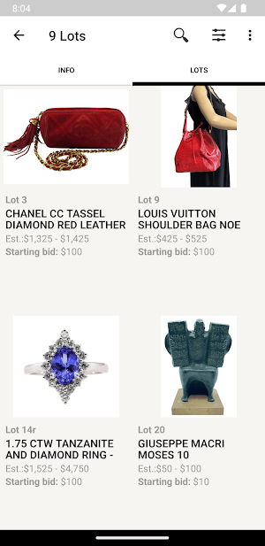 DeJaVu Auctions Screenshot 2
