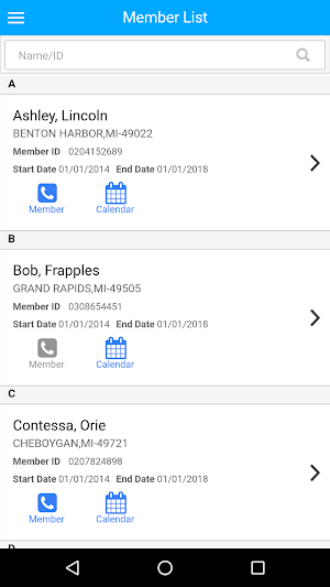 myCareVisit Michigan Screenshot 1