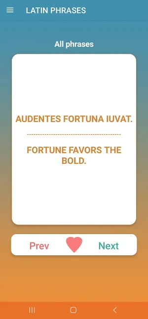 Latin Phrases Screenshot 0