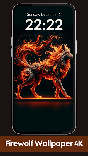 Fire Wolf Wallpaper 4K Screenshot 0