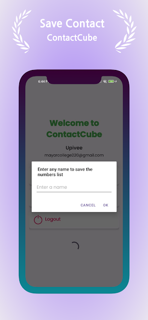 ContactCube Backup Contacts Screenshot 2